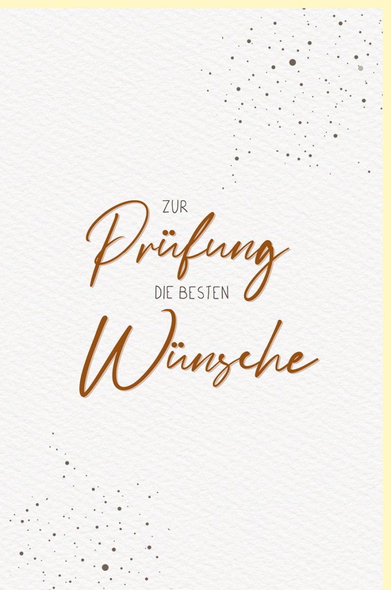 Glückwunschkarte zur Prüfung - Elegante Karte auf Naturkarton, Beige mit Goldschrift, Minimalistisches Design für Abschlussgratulation