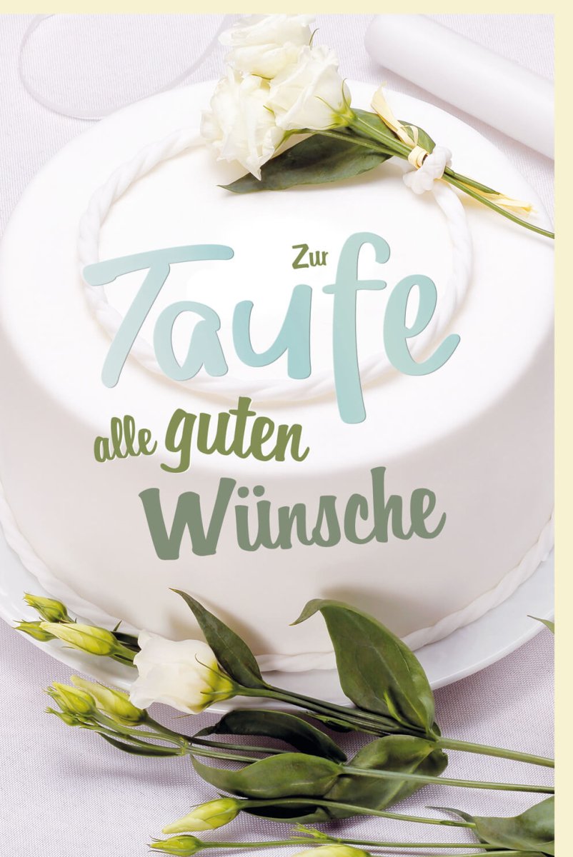 Glückwunschkarte zur Taufe - Herzliche Taufglückwünsche, Perfekt als Geschenk zur Babytaufe, Christening Card