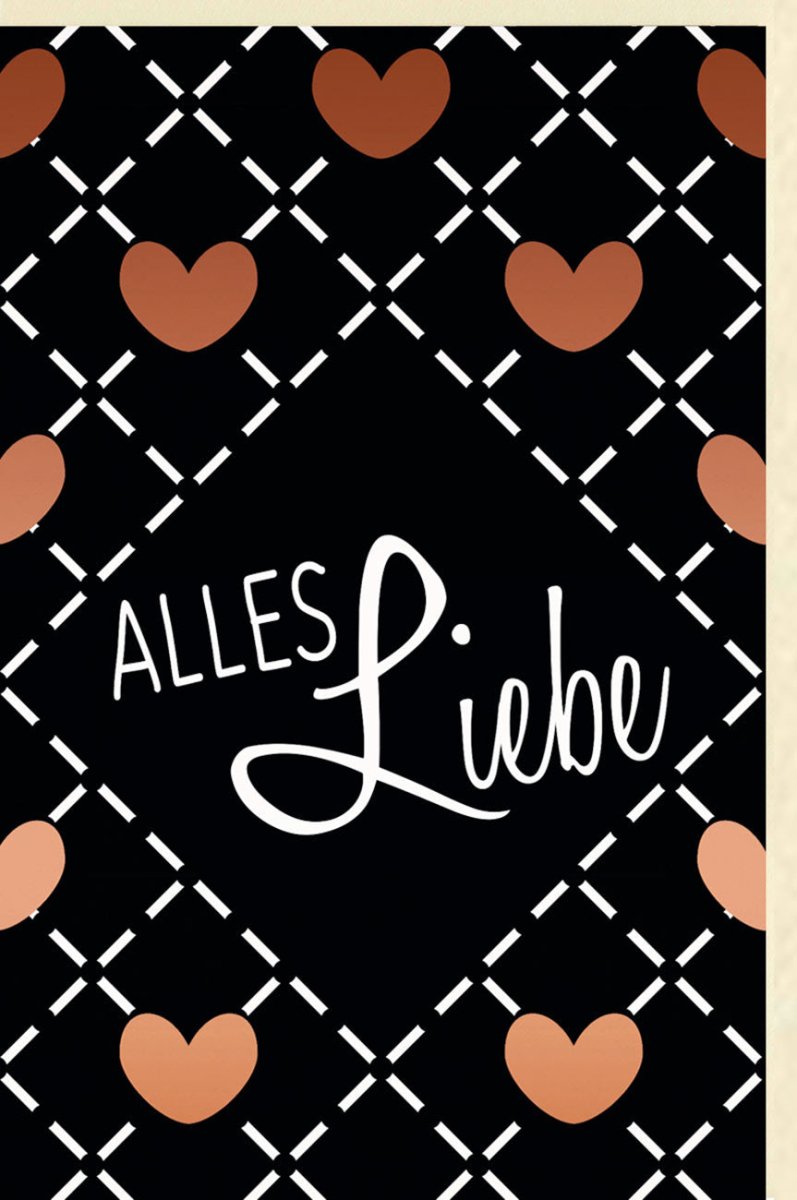 Grußkarte 'Alles Liebe': Herzen & Glückwünsche, Herzlich für besondere Anlässe, Grusskarten