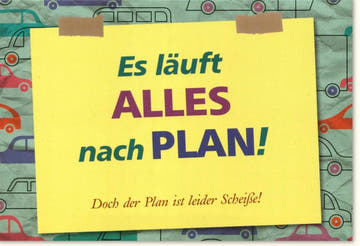 Grußkarte für Pechvögel: Humorvolle Ironie & Witz für Auto - Fans und Alltagsabenteuer, Perfekt bei Missgeschicken & Schadenfreude