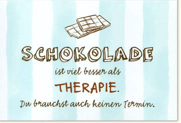 Grußkarte mit Schokoladenwitz: Humorvolle Karte für Freundschaft & Liebe, Aufheiterung ohne Kalorien - Chocolate Humor Card