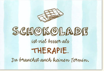 Grußkarte mit Schokoladenwitz: Humorvolle Karte für Freundschaft & Liebe, Aufheiterung ohne Kalorien - Chocolate Humor Card