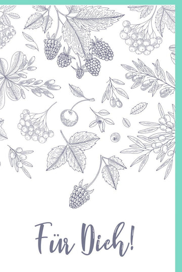 Grußkarte "Naturzauber" - Zauberhafte Illustration mit Blättern & Beeren, Ideales Geschenk mit Herzlicher Botschaft