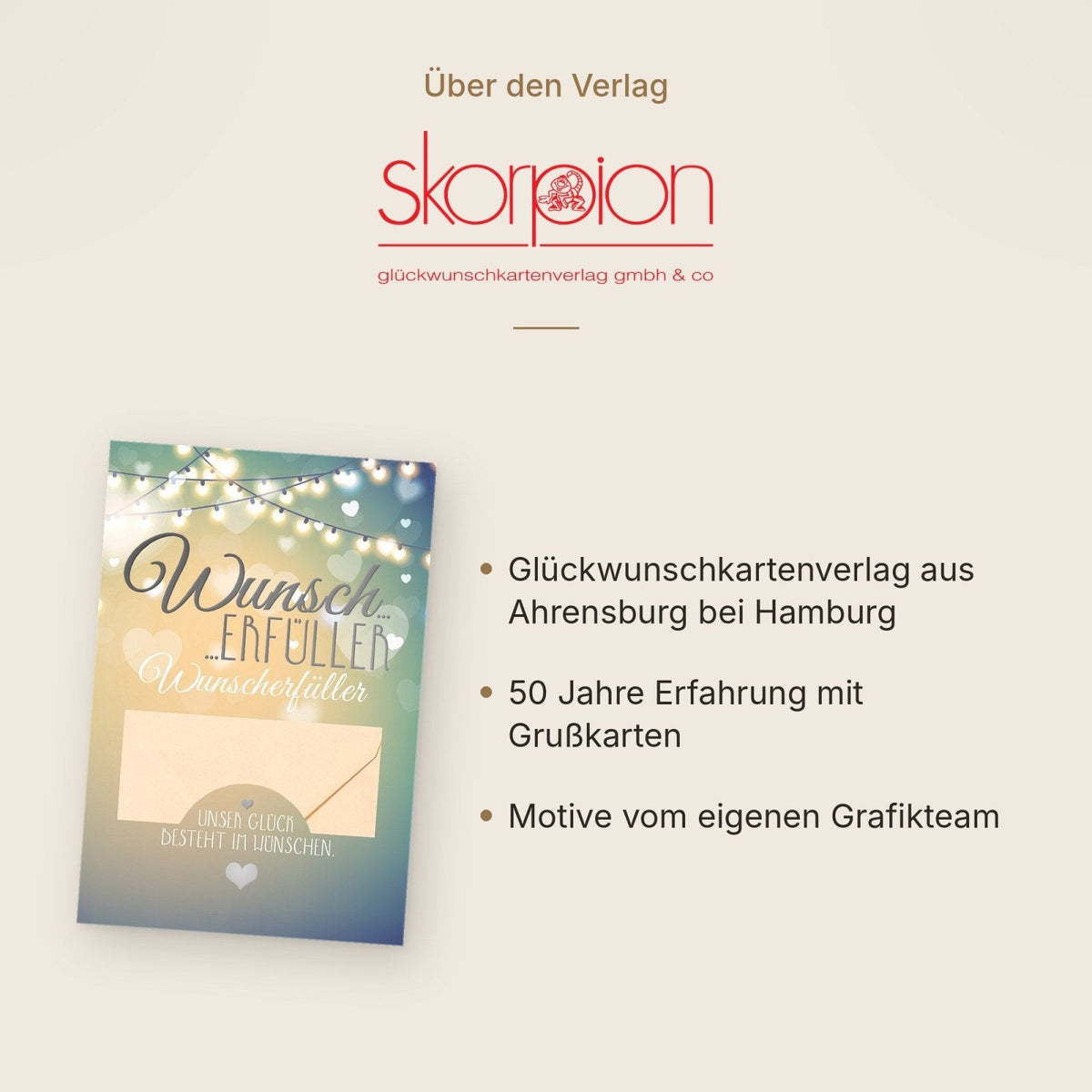 Gutscheinkarte für besondere Anlässe – Wunscherfüller mit Herzlichen Glückwünschen, personalisierbares Geldkuvert in Pastell, Beige
