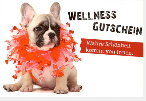 Gutscheinkarte für Wellness - Entspannung & Erholung, Spa & Massage Geschenk mit Relax - Motiv