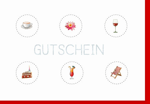 Gutscheinkarte – Universeller Gutschein für Wellness, Essen & Erlebnis | Mehrfach - Geschenkgutschein mit Relax - Motiv