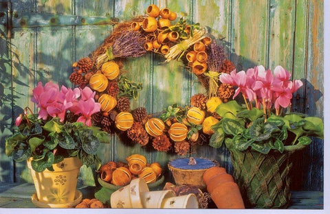 Herbstliche Blankokarte für Gartenliebhaber - Kreative Grußkarte ohne Text