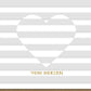 Hochzeitskarte Glückwunsch - Stilvolle Midoro Karte mit Herzmotiv & Spruch, Exquisite Gratulation zur Hochzeit, Modernes Design in Creme & Weiß