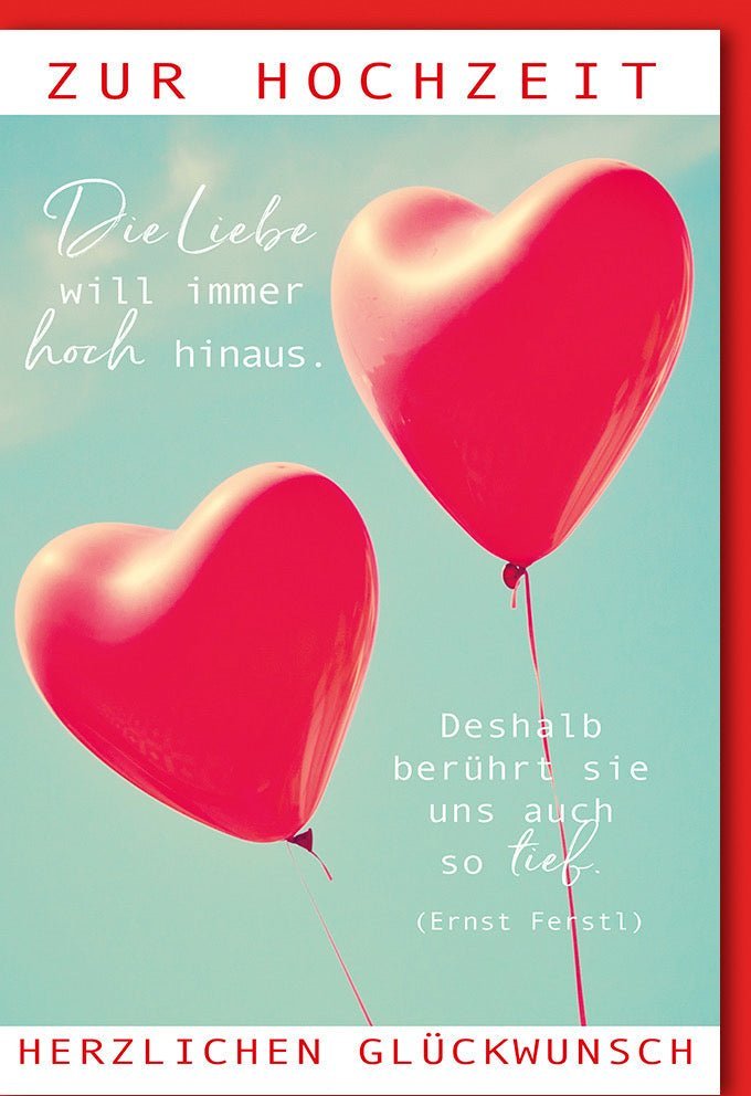 Hochzeitskarte - Herzliche Glückwünsche mit romantischen Motiven für das Brautpaar, perfekte Begleitung zur festlichen Hochzeitsfeier