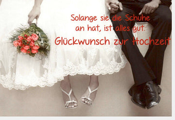 Hochzeitskarte - Humorvolle Schuh - Motiv Glückwunschkarte für Braut & Bräutigam, Perfekt zur Hochzeitsfeier