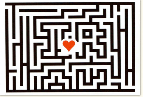 Hochzeitskarte "Liebeslabyrinth" - Herzliche Glückwünsche für Verlobung, Jubiläum & romantische Momente