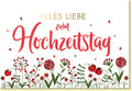 Hochzeitskarte mit Blumenmotiv und Herzchen Alles Liebe zum Hochzeitstag romantische Doppelkarte für Paare Jubiläum Grußkarte