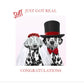 Hochzeitskarte mit Dalmatiner - Design - Humorvolle Glückwünsche für das Brautpaar, Einzigartige Gratulationskarte zur Hochzeit