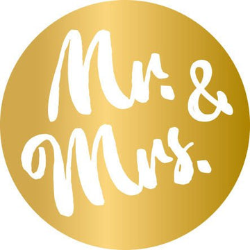Hochzeitskarte Mr & Mrs mit Schaumstoff - Klebepad - Elegante Applikation aus Pappe