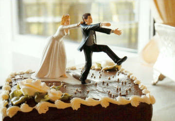 Hochzeitskarte: Romantische Torte – Blanko für persönliche Grüße