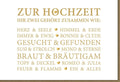 Hochzeitskarte - Stilvolle Grußkarte zur Heirat in Gold & Beige, Moderne Romantik für Verliebte Paare