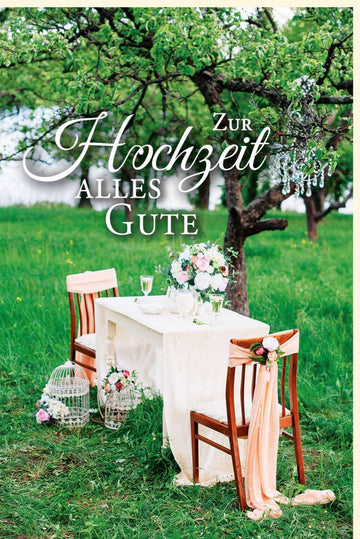 Hochzeitskarte - Vintage - Design mit Blumendekor, Eleganz für Liebe & Romantik, Hochwertige Glückwünsche zur Hochzeit