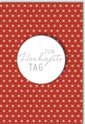 Hochzeitstag Jubiläumskarte mit Roten Sternen - Elegante Glückwunschkarte zur Anniversary Feier, 210x148mm