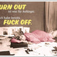 Humorvolle Postkarte: "Burnout ist nur für Anfänger" – Ein witziger Gruß für jede Gelegenheit