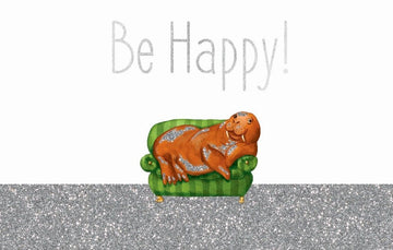 Humorvolle Sprüche - Postkarte Walroß - Sei Fröhlich und Lächle