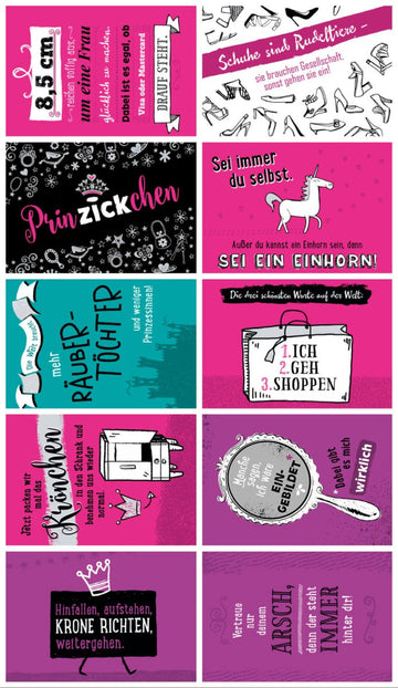 Humorvolle Sprüche - Postkarten: 10er Set aus der Gutsch Kollektion "Klare Worte"