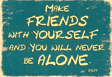 Inspirierende Freundschafts - Postkarte: Selbstliebe & Motivation, Zen - Mindfulness, Vintage Retro Kunst, Schreibwaren Geschenk zur Selbstakzeptanz
