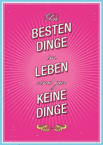 Inspirierende Postkarte: Lebensweisheiten & Glückszitate im Retro Pink Design, Vintage Schriftzug, Deko & Geschenk - Postkarten - Sprüche