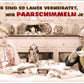 Jubiläumskarte: Humorvolle Botschaft - Wir Paarschimmeln jetzt! Lustige Postkarte für langjährige Ehen.