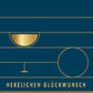Jubiläumskarte in Blau & Gold - Elegante Gratulationskarte für Firmenanlässe und Erfolge