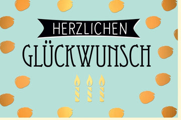 Jubiläumskarte mit Kerzenmotiv: Festliche Karte für Glückwünsche & Feiertage