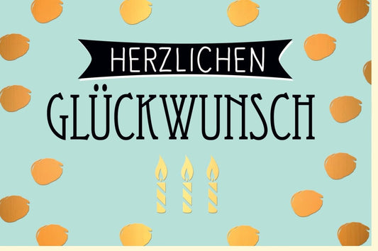 Jubiläumskarte mit Kerzenmotiv: Festliche Karte für Glückwünsche & Feiertage
