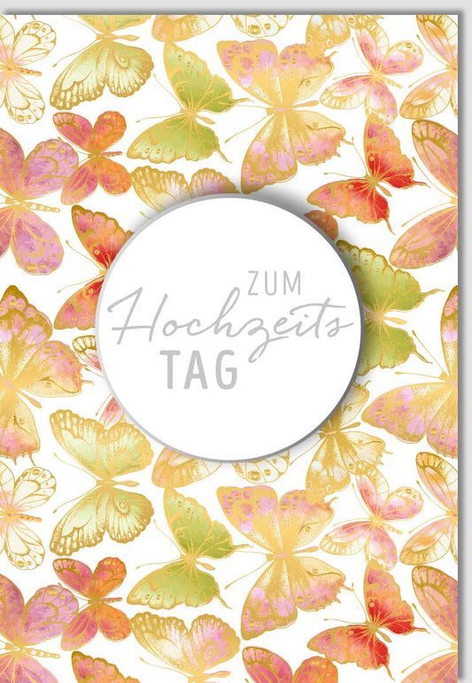 Jubiläumskarte mit Schmetterlingsmotiv – Silbernes Jubiläum für Ehepartner, Liebe & Feier