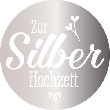 Jubiläumskarte Silberhochzeit mit Schaumstoff - Klebepad und edler Pappe von Gutsch - Verlag Wandelbar