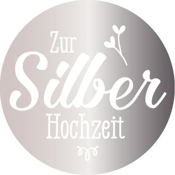 Jubiläumskarte Silberhochzeit mit Schaumstoff - Klebepad und edler Pappe von Gutsch - Verlag Wandelbar