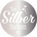 Jubiläumskarte Silberhochzeit mit Schaumstoff-Klebepad und edler Pappe von Gutsch-Verlag Wandelbar