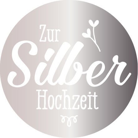 Jubiläumskarte Silberhochzeit mit Schaumstoff-Klebepad und edler Pappe von Gutsch-Verlag Wandelbar