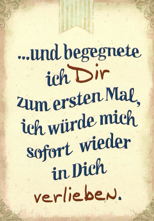 Jubiläumskarte - Vintage Charme & Liebe, Nostalgische Botschaft, Perfekt für Herzensmomente, Postkarten - Liebe