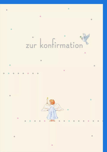 Konfirmationskarte Engel - Elegantes Design mit Friedenssymbol für Hoffnung