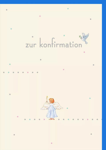 Konfirmationskarte Engel - Elegantes Design mit Friedenssymbol für Hoffnung