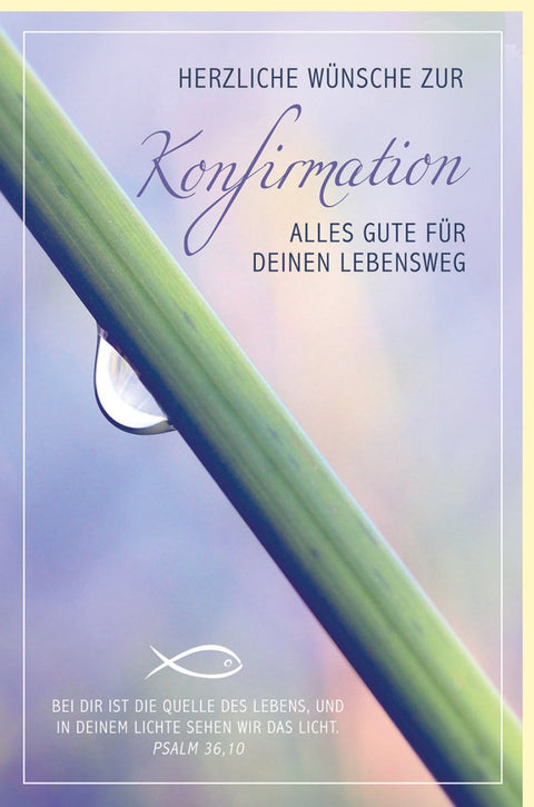 Konfirmationskarte - Stilvolle Karte für den besonderen Lebensweg, Segen & Glaube, Christliche Feierlichkeit