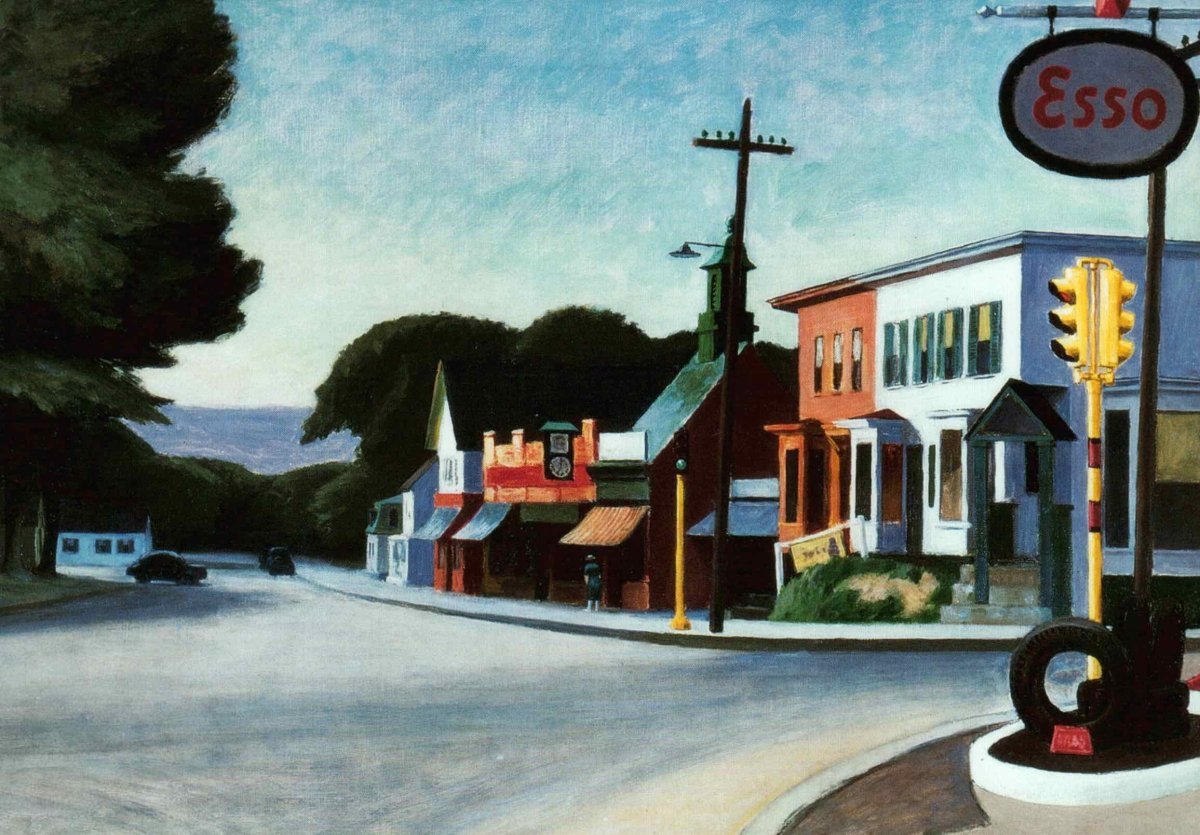 Kunstpostkarte für Kunstliebhaber - Edward Hopper: Portrait of Orleans