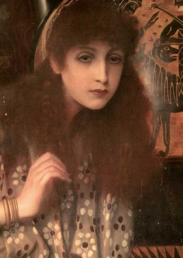 Kunstpostkarte für Kunstliebhaber - Gustav Klimt inspiriert von der Griechischen Antike