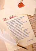 Lebensweisheit Postkarte: Das Leben als Herausforderung - Inspirierender Spruch für jeden Anlass