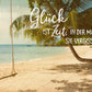 Lebensweisheit Postkarte: Glück ist die Zeit, in der man sie vergisst – Inspirierender Sinnspruch für jeden Anlass