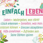 Lebensweisheit Postkarte - Schmetterlinge & Blumen: Glück und Zufriedenheit teilen
