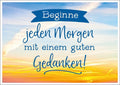 Lebensweisheit Postkarte: Starte jeden Tag mit positiven Gedanken und Inspiration