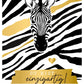 Lebensweisheiten Postkarte Du bist einzigartig Zebra Motiv Schwarz Gold Herz inspirierende Grußkarte Mutmacher Geschenk Idee