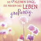 Lebensweisheiten - Postkarte – Inspirierendes Blumen & Sonnenuntergangsdesign für positive Energie, Postkarten - Lebensweisheiten