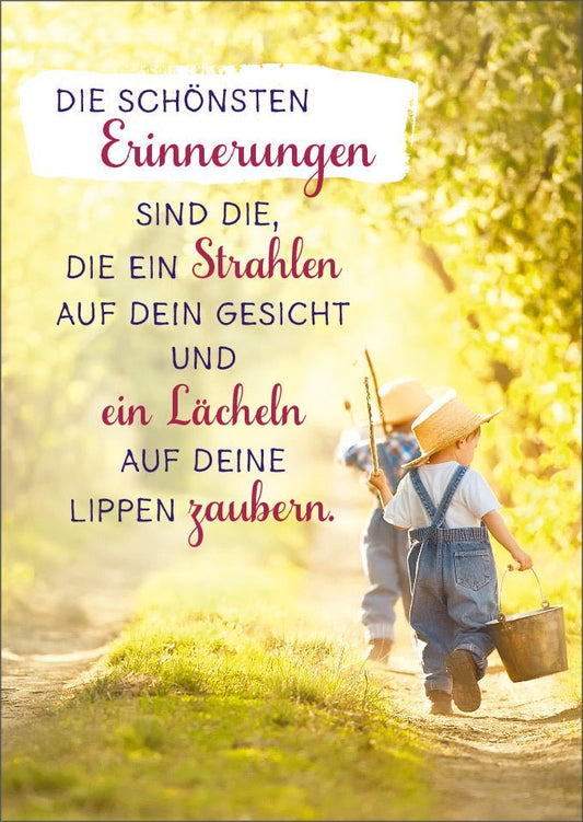 Lebensweisheiten - Postkarte: Strahlende Erinnerungen für besondere Momente