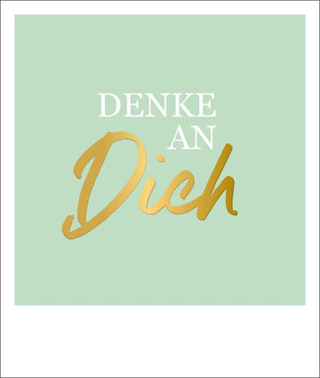 Liebesgruß Postkarte in Mintgrün mit Goldfolie – Elegante Schrift & Stilvolle Botschaft, Postkarten - Liebe